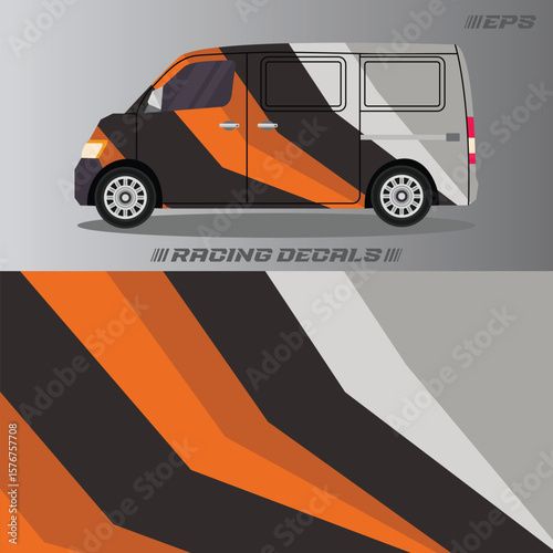 Racing car decal stickers with cool minimalist designs