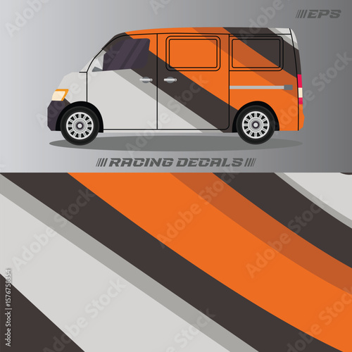 Racing car decal stickers with cool minimalist designs