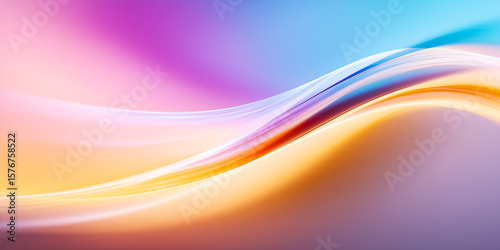 Vibrant abstract wave background with flowing gradients of blue, purple, orange, and yellow. Ideal for modern design, digital art, presentations, and visual branding.