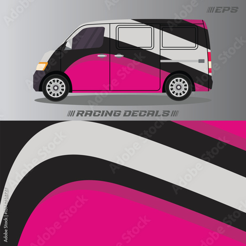 Racing car decal stickers with cool minimalist designs