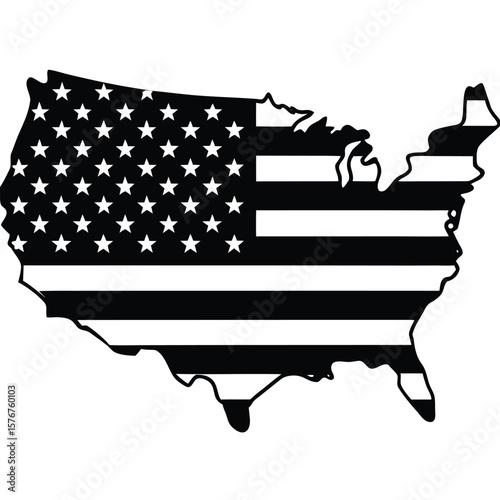 United States map flag graphic stars stripes