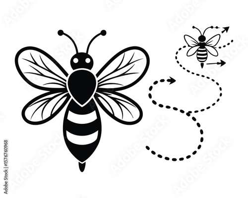 Bee Path SVG