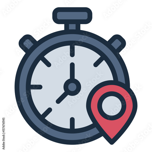 time tracking filled line icon for monitoring project task duration