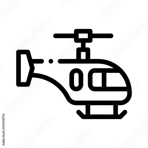 helicopter line icon