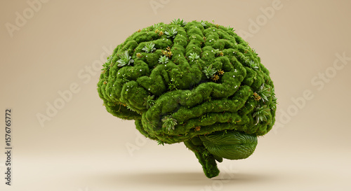 3D Human Brain with Soft Shadows and Realistic Texture | High Definition