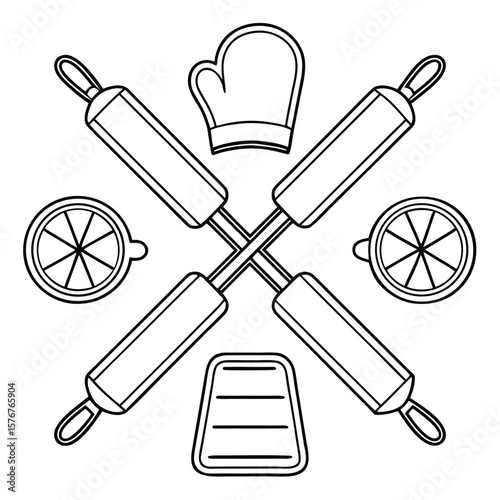 Rolling pins oven mitt citrus slices and baking mold kitchen tools