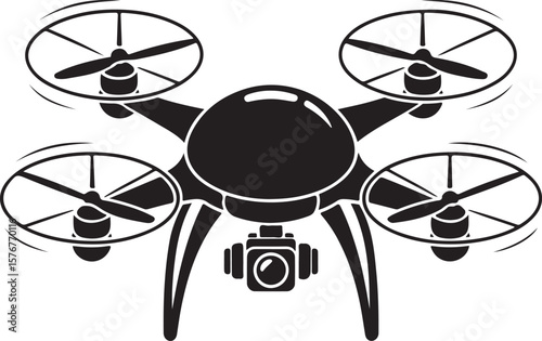 Modern Drone Silhouette

QuadCopter Flying Silhouette

Aerial Drone Vector Design

Remote Control Drone Illustration

Drone Photography Silhouette