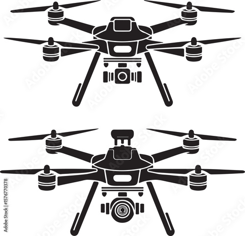 Modern Drone Silhouette

QuadCopter Flying Silhouette

Aerial Drone Vector Design

Remote Control Drone Illustration

Drone Photography Silhouette
