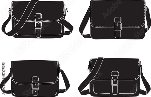 Simple shopping bag silhouette for graphic design projects
