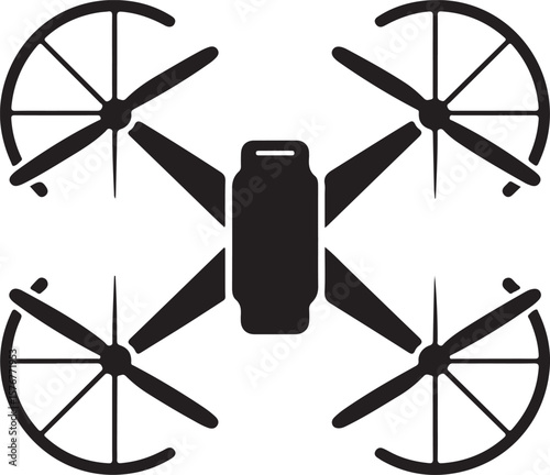Modern Drone Silhouette

QuadCopter Flying Silhouette

Aerial Drone Vector Design

Remote Control Drone Illustration

Drone Photography Silhouette
