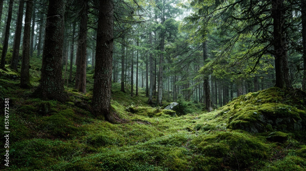 Fototapeta premium green dense forest