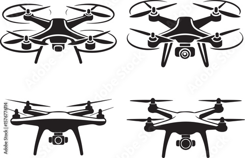Modern Drone Silhouette

QuadCopter Flying Silhouette

Aerial Drone Vector Design

Remote Control Drone Illustration

Drone Photography Silhouette