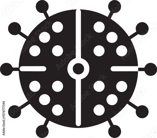 An artificial icon black vector illustration