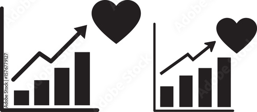 Hypertension awareness symbol silhouette design