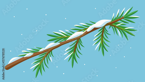 christmas background with fir branches