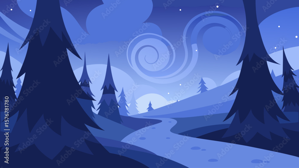 Obraz premium winter landscape with snow