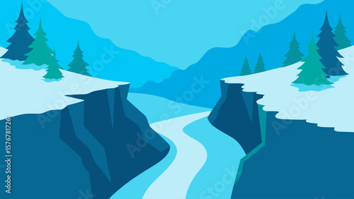 winter landscape in the mountains