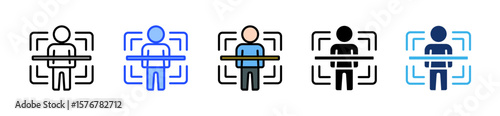 Health Scanner Icon Collection With Multiple Styles