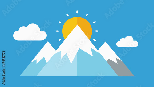 winter landscape with mountains