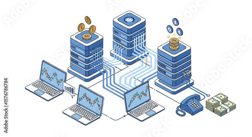 Understanding the interconnectedness of modern data centers facilitating efficient financial transactions and information exchange through advanced networking technologies