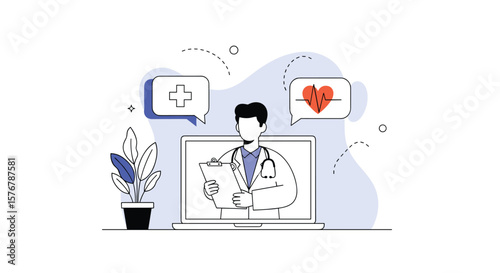 Digital health consultations connecting patients with doctors through online platforms enhancing access to medical advice and care
