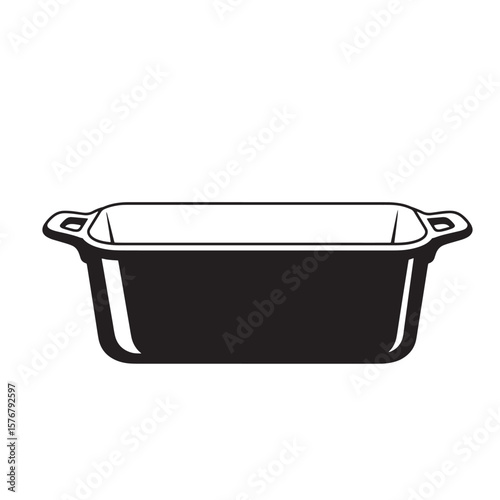 Black rectangular baking dish with handles casserole dish cookware