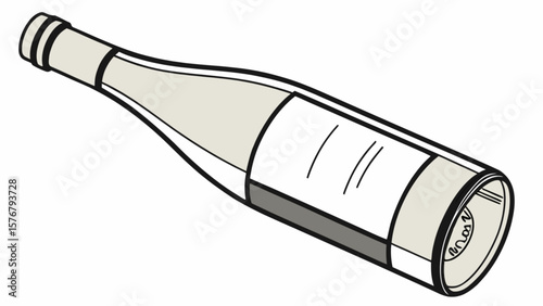 Wine bottle illustration