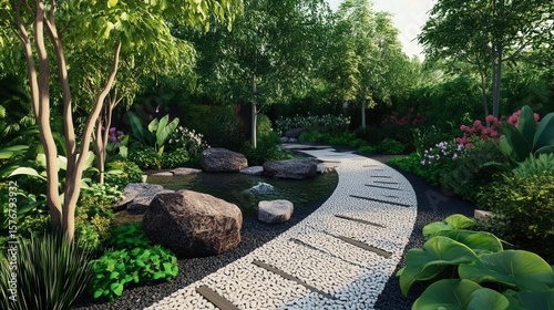 Serene Stone Path