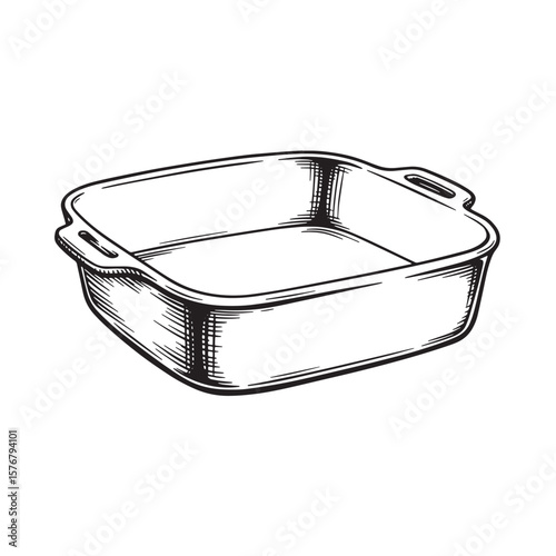 Rectangular baking dish with handles roasting pan casserole dish