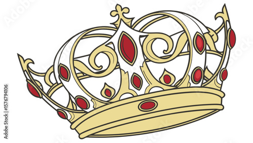 Golden crown with gems