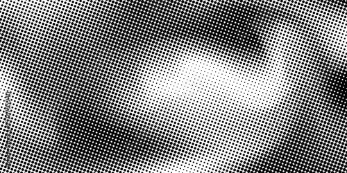 grunge Halftone white and black dots pattern and black gradient grunge texture background. Dotted line comic sport style vector illustration