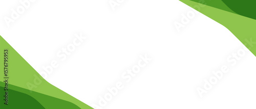 modern green business wave banner background