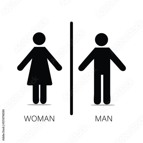 Set of restroom, toilet icon collection. Male and female restroom. Vector Illustration. EPS 10 .
