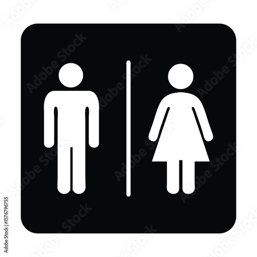 Set of restroom, toilet icon collection. Male and female restroom. Vector Illustration. EPS 10 .