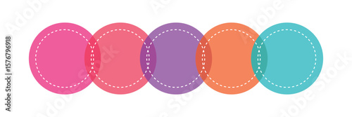 Colorful Venn diagram is showing three overlapping circles with numbers for your text and design. Venn Diagram . EPS 10 . Vector Illustration . 