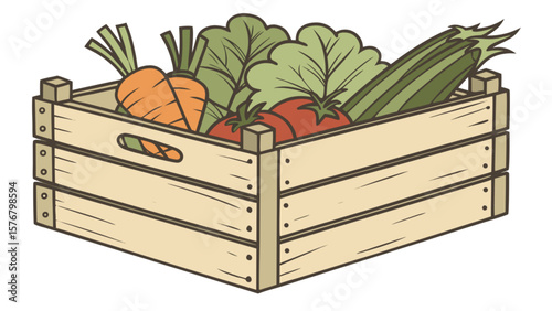 Fresh produce in crate