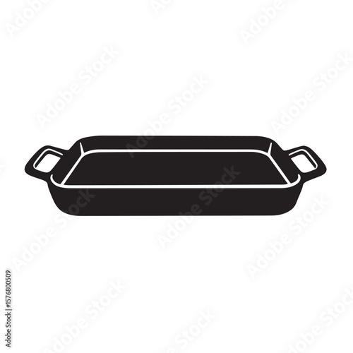 Black rectangular baking dish with handles roasting pan casserole dish