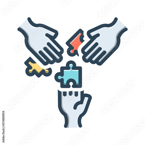 Vector color shadow icon for Inclusion