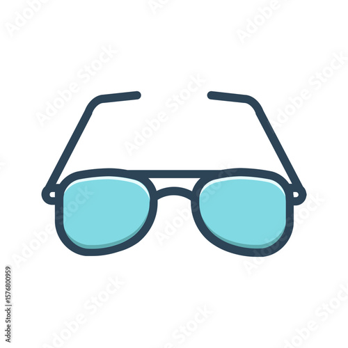 Vector color shadow icon for Glasses