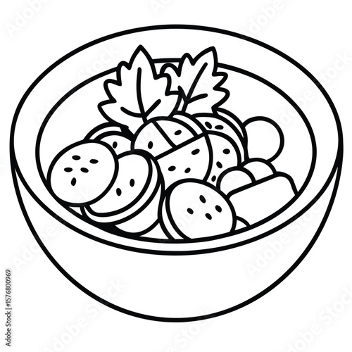 Fresh salad ingredients in a bowl cucumber tomato