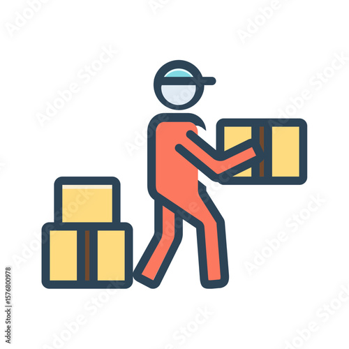 Vector color shadow icon for Move