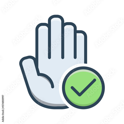Vector color shadow icon for Permission