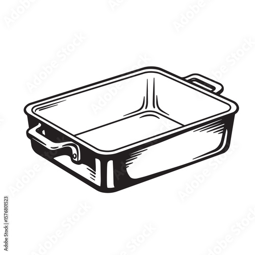 Rectangular baking pan with handles roasting pan casserole dish
