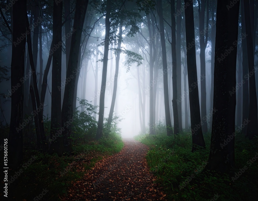Fototapeta premium Misty forest path