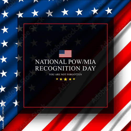 National POW MIA Recognition Day Design Background Illustration