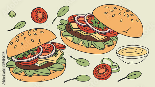 Delicious burger recipe