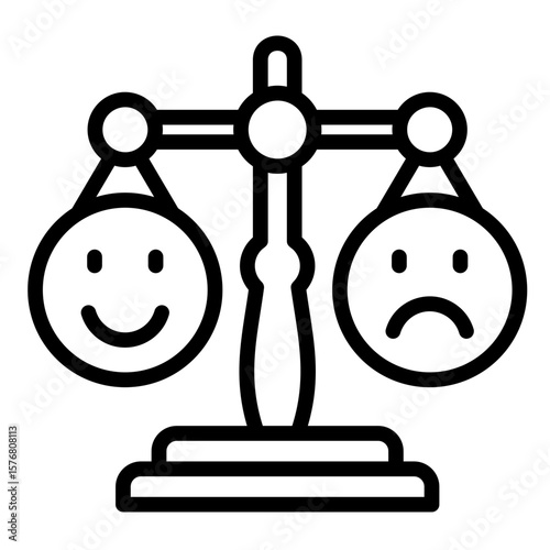 Emotional Balance  Icon Element For Design

