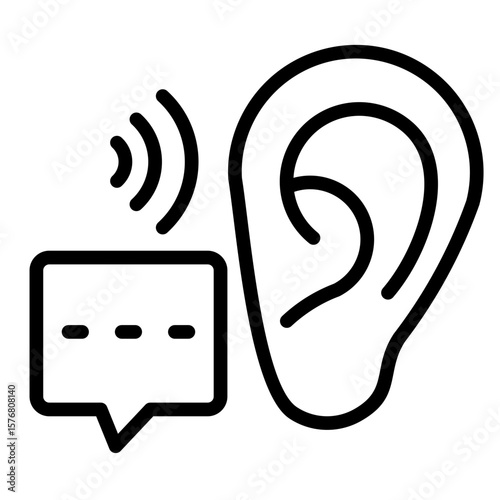 Active Listening  Icon Element For Design
