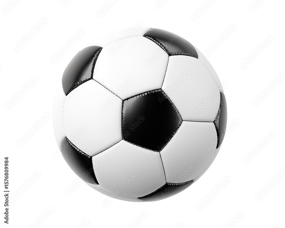 Fototapeta premium Classic soccer ball with hexagonal pattern