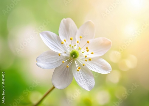 delicate white flower with five petals